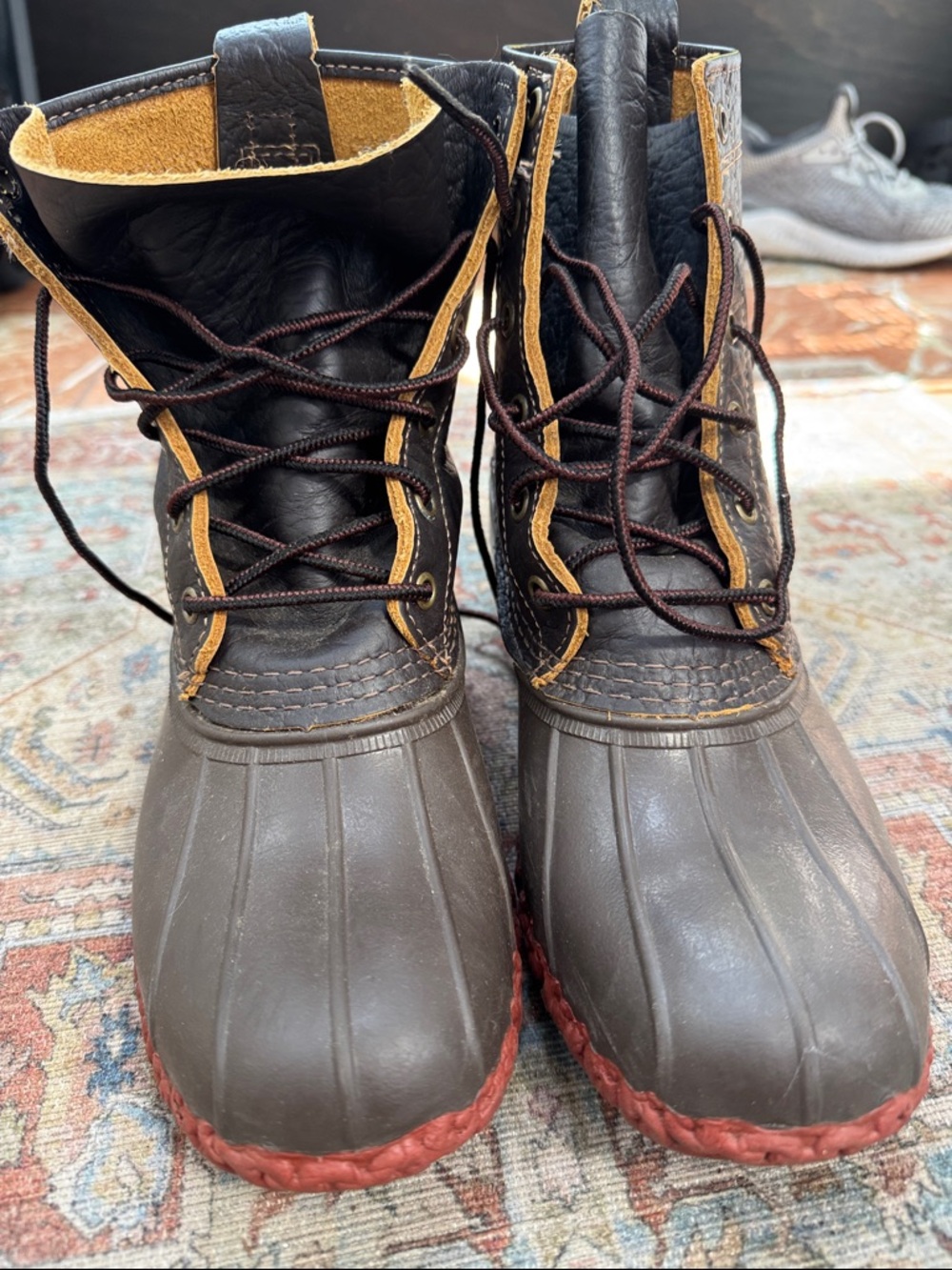 L.L. Bean women’s limited edition Brown leather and rubber Waterproof Duck Boots